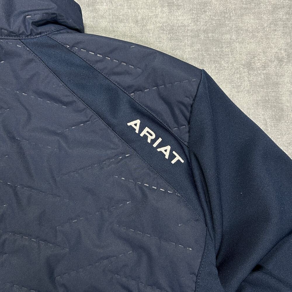 Ariat navy blue quilted AriatTek Hybrid equestrian riding jacket womens M - Picture 11 of 13